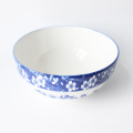 plato de cena de porcelana azul y blanca